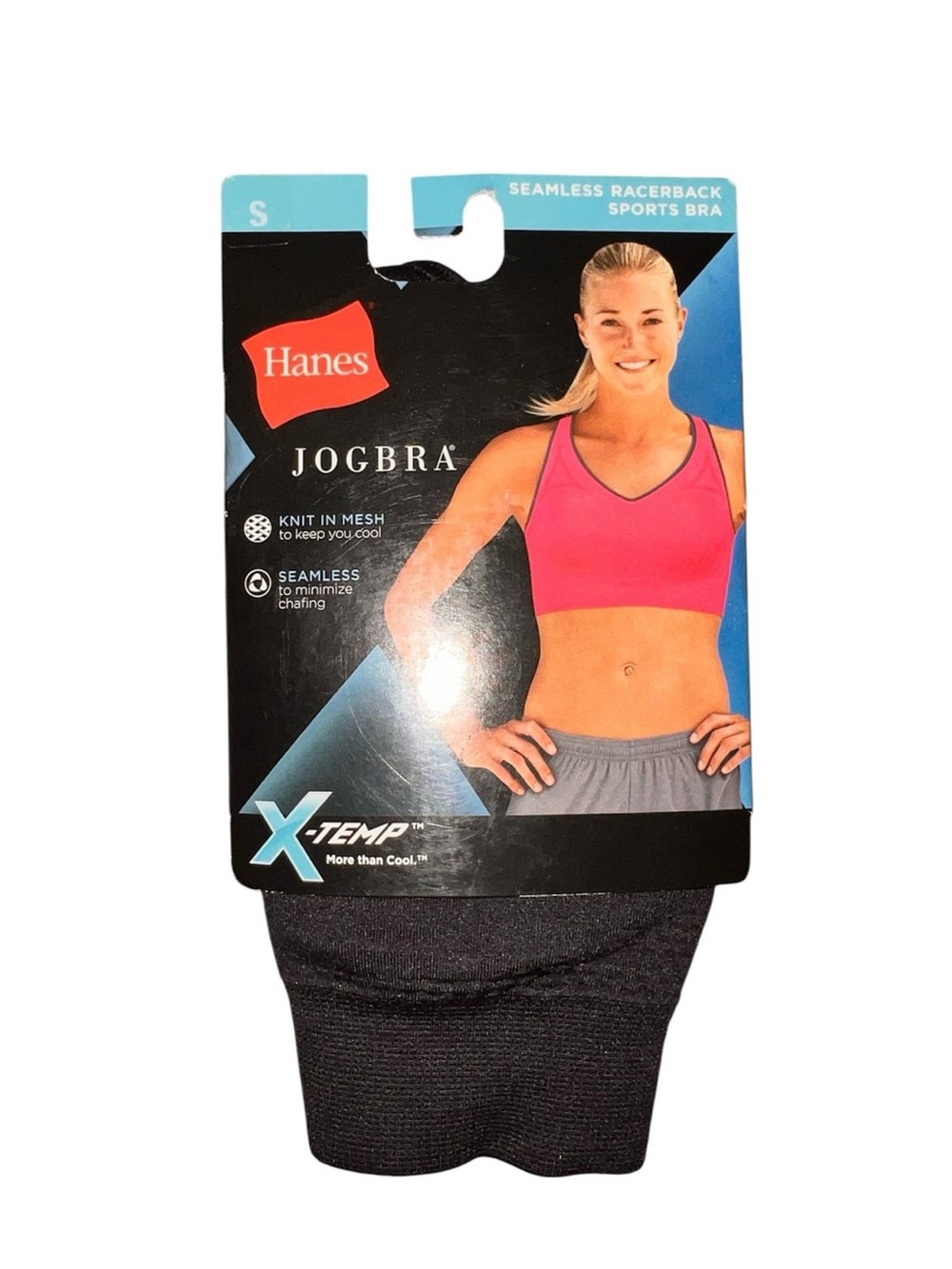 Hanes Jogbra Seamless Racerback Sports Bra - Black